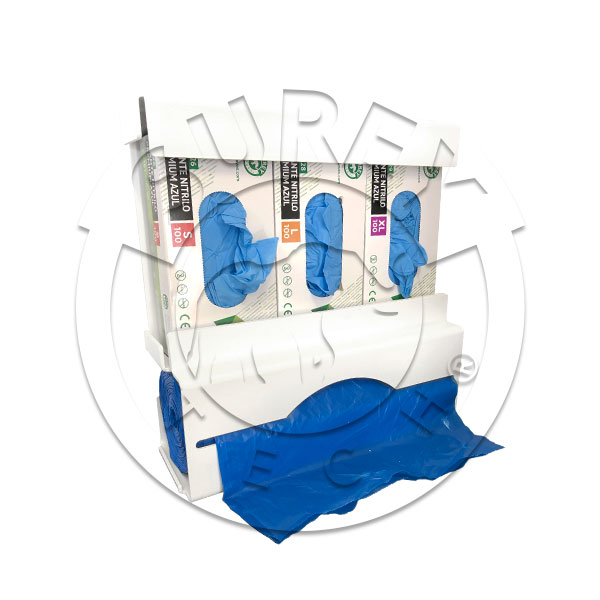 Dispensador PVC duo guante + delantal